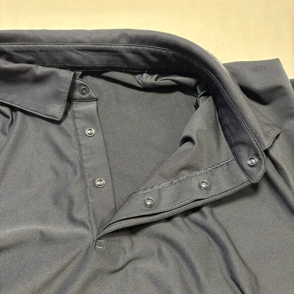 Lululemon Mens Stretch Golf Polo Short Sleeve Polo Classic Navy Blue Large - Picture 3 of 7